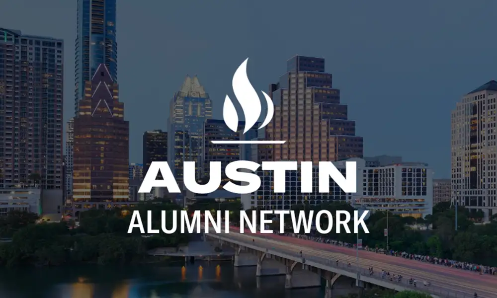 Austin Alumni Network [photo of Austin skyline in the background]