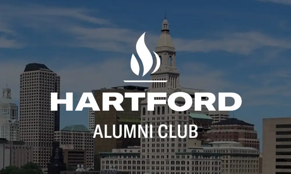 Hartford Alumni Club [photo of Hartford skyline in the background]