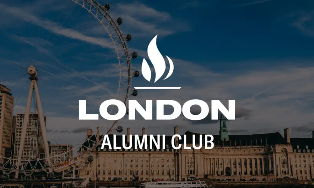London Alumni Club [photo of London skyline in the background]