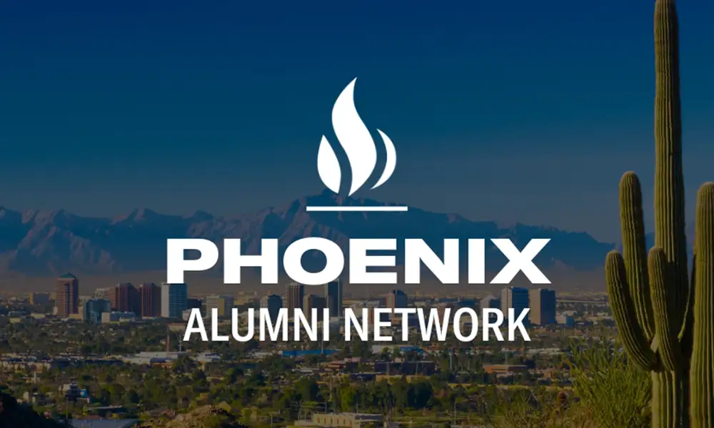 Phoenix Alumni Network [photo of Phoenix skyline in the background]