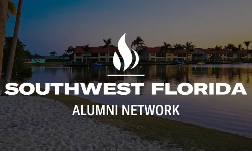Southwest Florida Alumni Network [photo of southwest florida in the background]