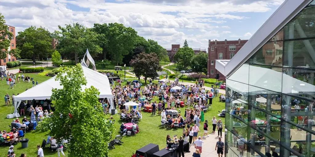 aerial of reunion festival