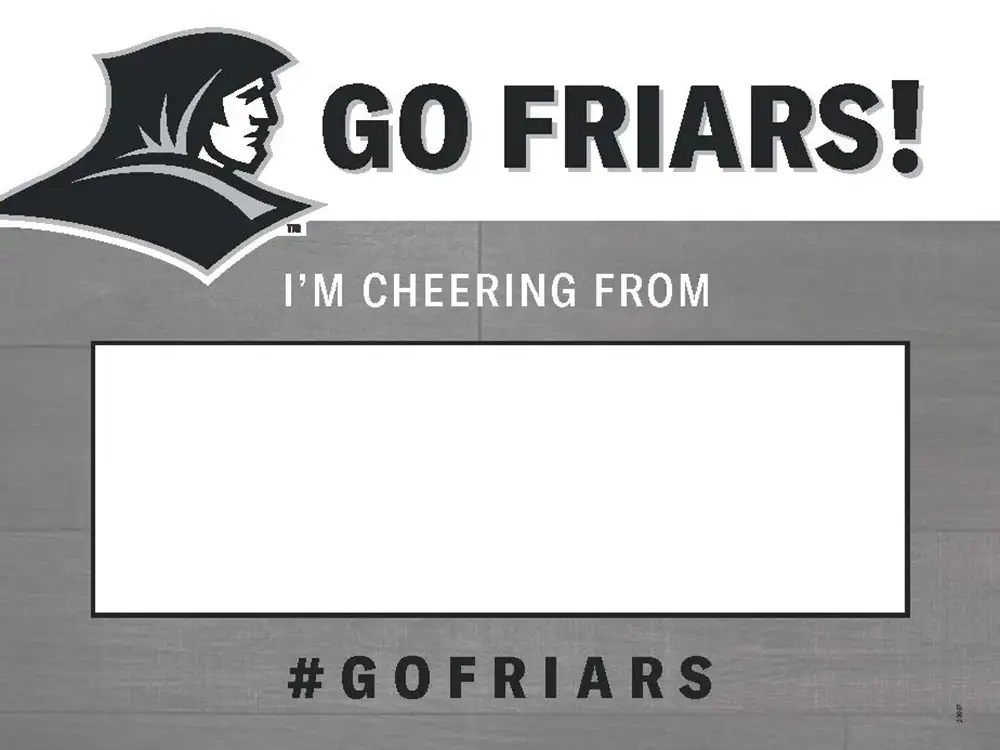 Go Friars sign