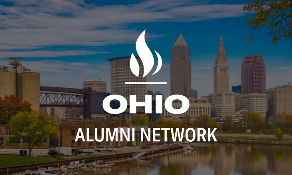 Ohio Alumni Club [photo of Ohio skyline in the background]