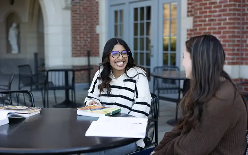 students studying