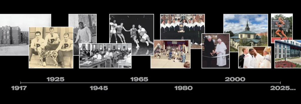 timeline graphic of different moments at PC