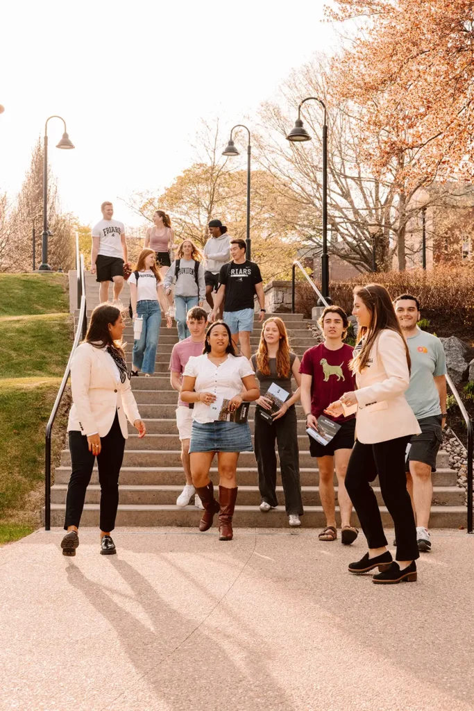 Students walking on campus