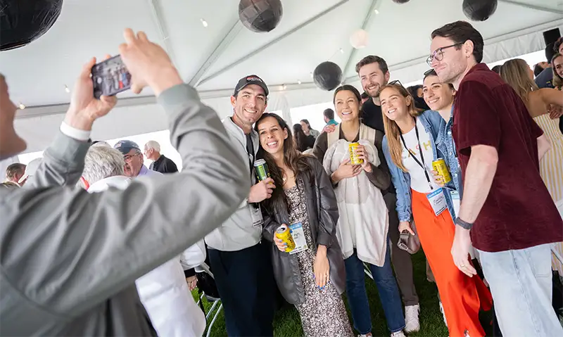 people posing for a photo at reunion
