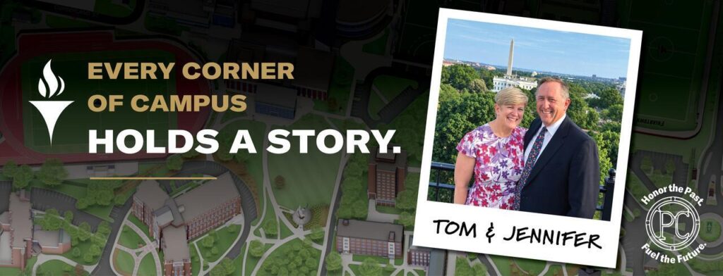Every Friar Has a Story Web Header with Tom & Jennifer